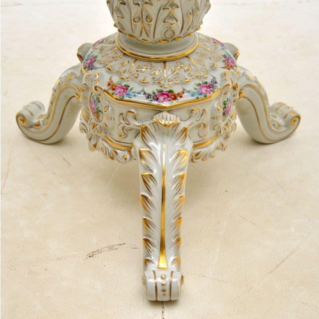 Porcelain Side Table in the style of Dresden for Von Schierholz, 1950s For Sale - Image 6 of 11