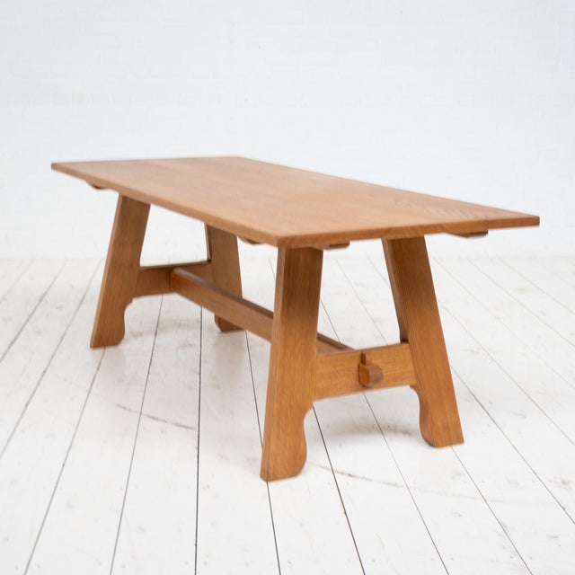 French Oak Dining Table, 1950s For Sale - Image 10 of 10
