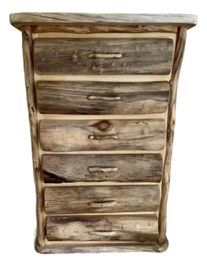 Rustic Design Aspen Wood Log Chest