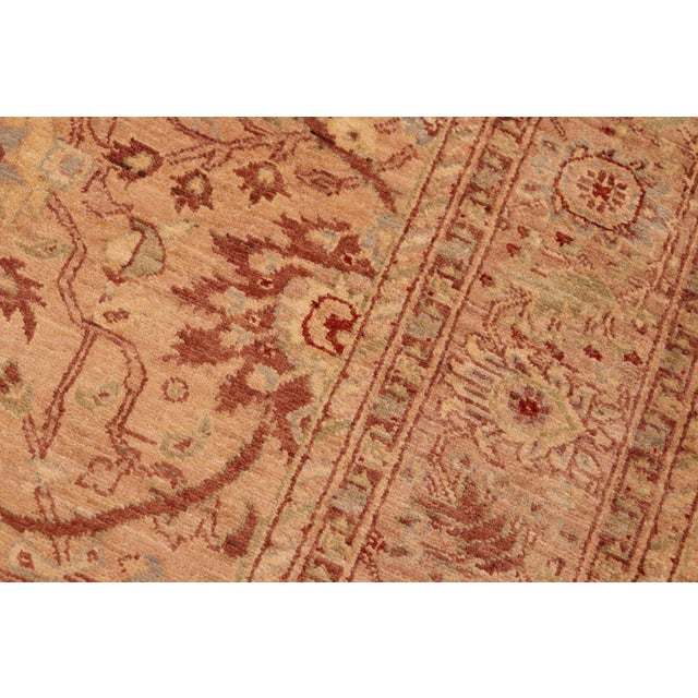 Textile Boho Chic Ziegler Tan Brown Hand-Knotted Wool Rug - 6'3'' X 8'10'' For Sale - Image 7 of 8