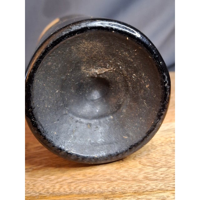 19th Century Hand-Blown Empty Wine Bottle - Original Pontil Mark & 1864 Label For Sale - Image 9 of 9