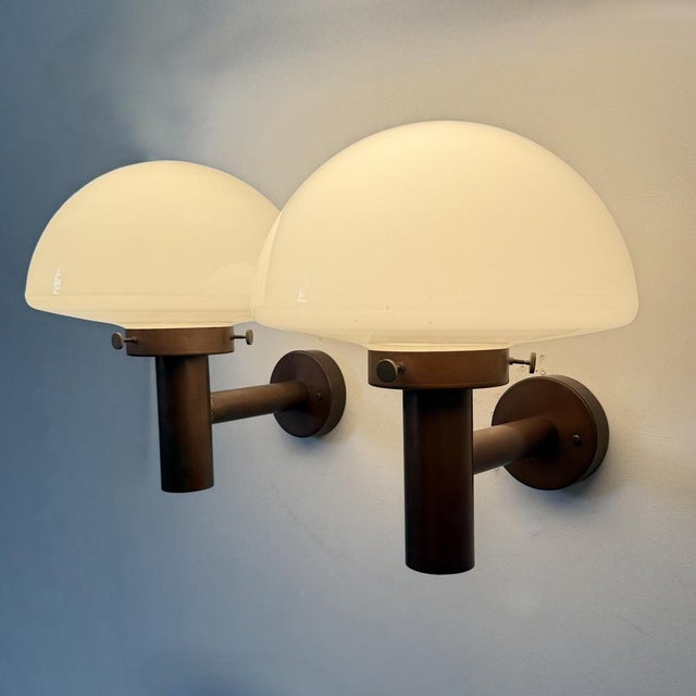 Glass Globe Wall Sconces attributed to Lisa Pape, Sweden, 1970s, Set of 2 For Sale - Image 12 of 18