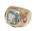 Christina Addison Bonheur Ring, Blue Topaz, Peridot, Blue Topaz and Diamond Domed Ring For Sale - Image 4 of 10