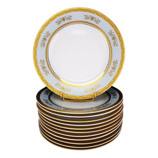 Limoges Porcelain Dinner Plates by Philippe Deshoulières, 2010s, Set of 12 For Sale