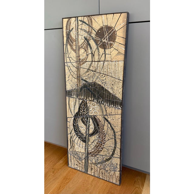 Mid 20th Century Vintage Mid Century Ceramic Tile Mosaic Wall Art For Sale - Image 5 of 12