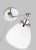 Contemporary Chapman & Myers by Visual Comfort Studio Wellfleet Single Arm Dome Task Sconce, Matte White & Polished Nickel For Sale - Image 3 of 5