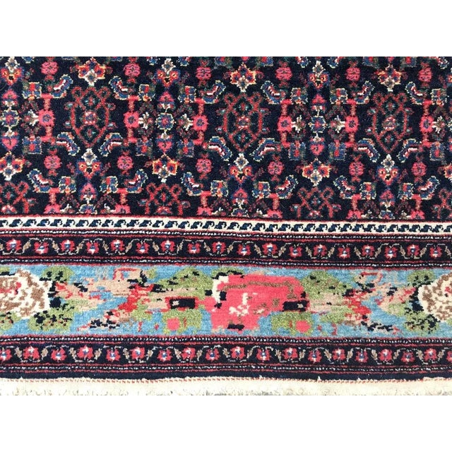 Antique Kurdish Senneh Rug For Sale - Image 4 of 14