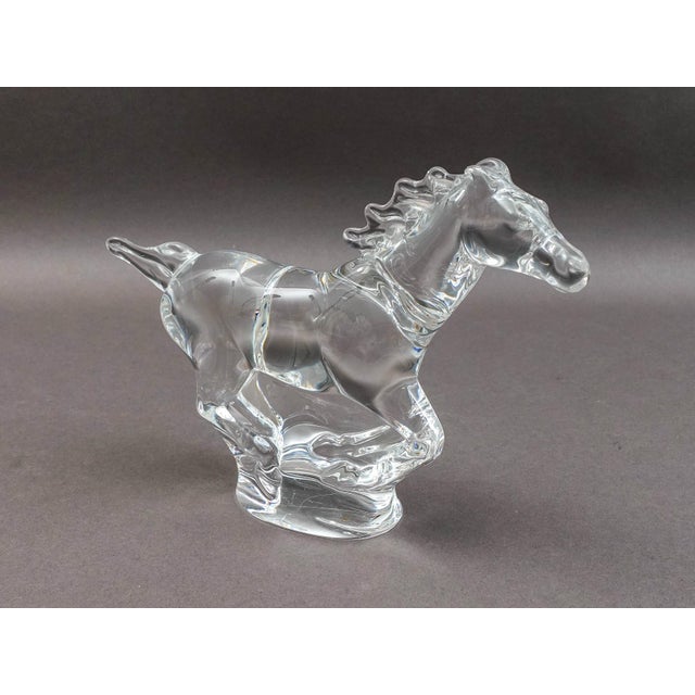 Mid 20th Century Mid 20th Century Steuben Crystal Signed Peter Drobny Full Gallop Horse Glass Figurine Sculpture For Sale - Image 5 of 8