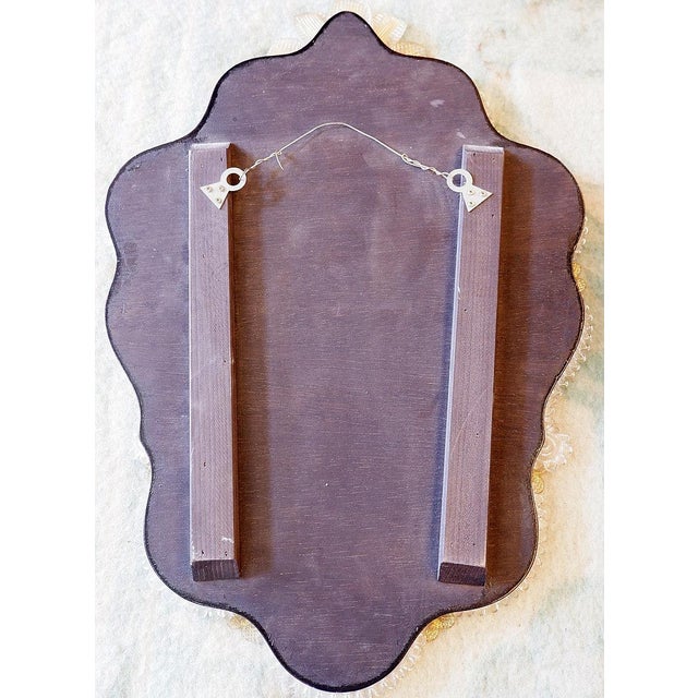 1960s Venetian Mirror in Murano Glass Adorned with Gold Details and Flowers, 1960s For Sale - Image 5 of 12
