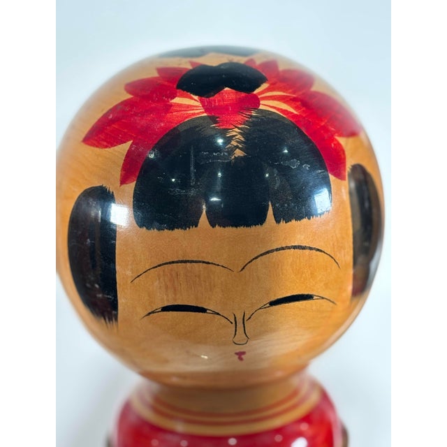 20th Century Traditional Monumental Kokeshi Dolls, Tōhoku, Japan, Set of 3 For Sale - Image 9 of 18