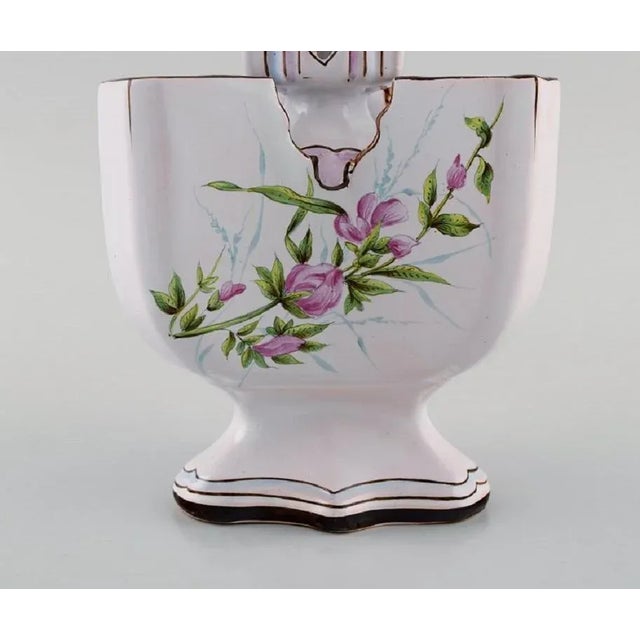 Antique Faience Flower or Herb Pot by Emile Gallé for St. Clement, Nancy For Sale - Image 6 of 9