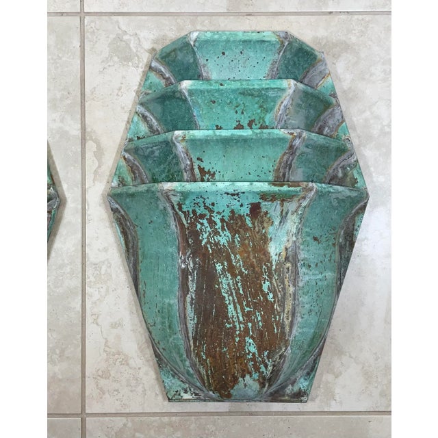 Brass 1960s Large Brass Wall Lantern Sconces - a Pair For Sale - Image 8 of 13