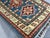 Blue and Cream Kazak-Style Wool Runner Rug With Tribal Medallions, 2'8" X 9'7" For Sale - Image 10 of 15