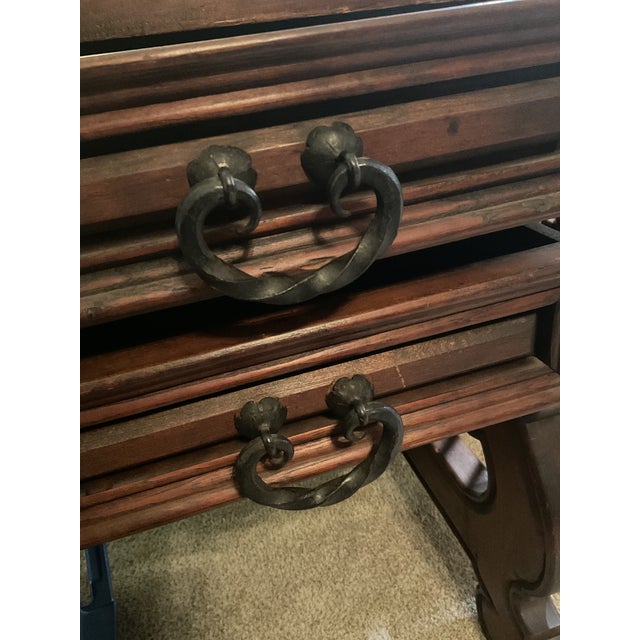 1950s Vintage 5 Drawer Desk For Sale - Image 5 of 8