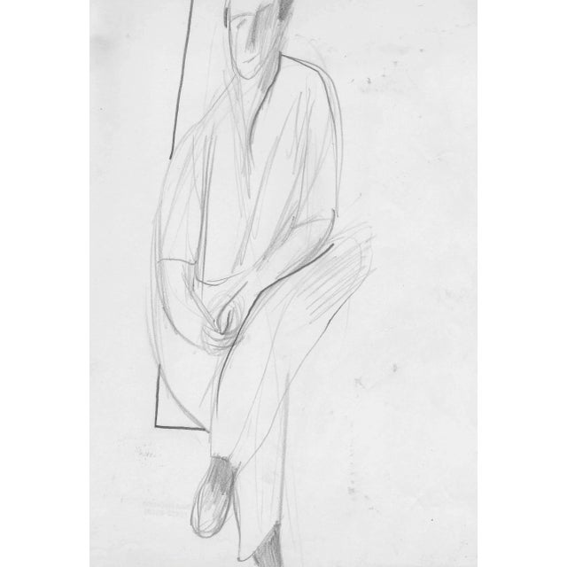 Mid-Century Modern 1950s Paul McCarron Figure Drawing For Sale - Image 3 of 3
