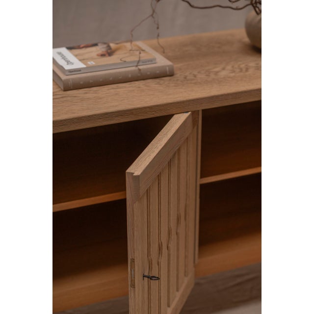 Brutalist Architectural Oak Sideboard, 1970 For Sale - Image 14 of 18