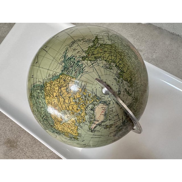 Silver Table Globe with Bakelite Base from Jro-Verlag München, Germany, 1950s For Sale - Image 8 of 13