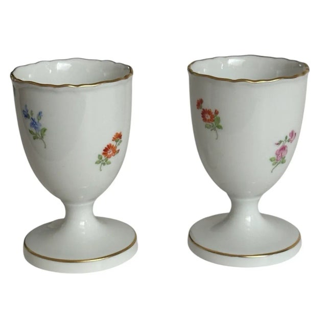 Pair of Late 20th Century Meissen Egg Cups, Morning Glory & Daffodils For Sale In Phoenix - Image 6 of 10