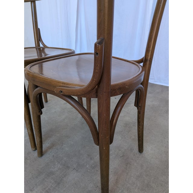 Mid-Century Bistro Style Dining Chair in Wood, Former Yugoslavia, 1970s For Sale - Image 11 of 18