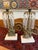 Victorian Pair Antique Victorian Figural Bronze Gilt Girandole Candlesticks Crystal Prisms For Sale - Image 3 of 4