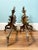 Brass 19th C. French Rococo Brass Andirons – A Pair – Gilded Age / European Antique For Sale - Image 8 of 12