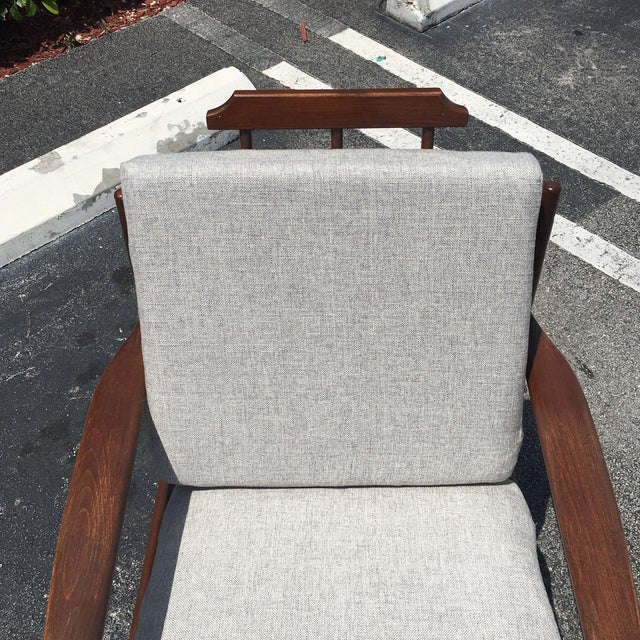 1960s Scandinavian Solid Wood King Arm Chair Chairish