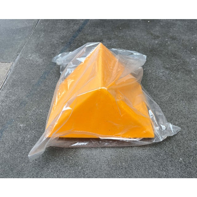 Postmodern Postmodern Orange Prism Shape Floor or Table Lamp from Heico, 1980s For Sale - Image 3 of 10