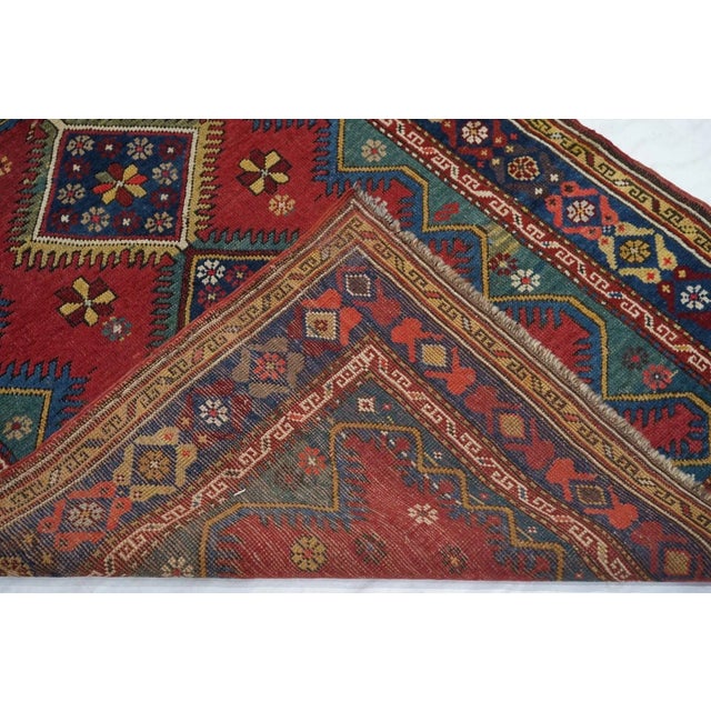 Traditional Antique Kurdish Rug 3'3'' x 4'1'' For Sale - Image 3 of 11