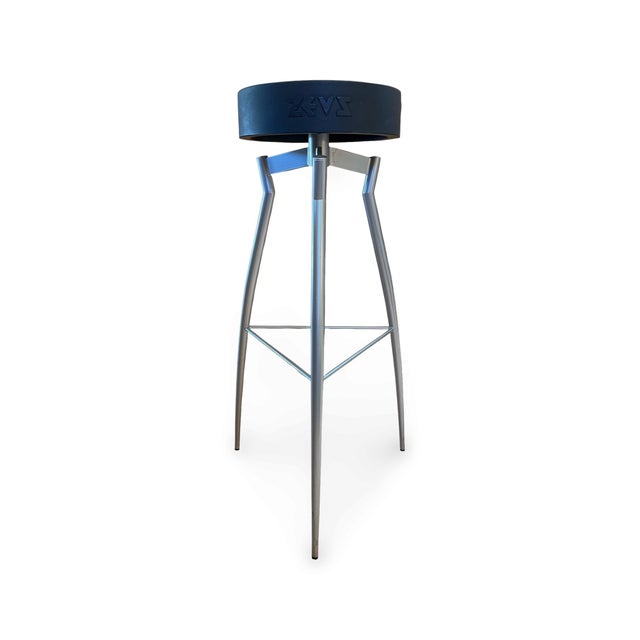 1980s Set of Three 1980s Postmodern "Alice" Bar Stools by Claudio Nardi for Zeus, Italy For Sale - Image 5 of 11