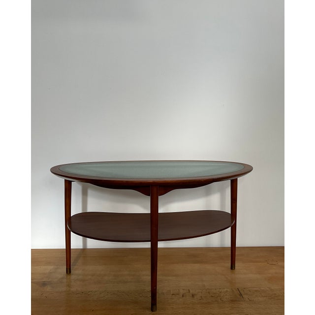 1950s Attributed to Anton Kildeberg Organic Kidney Shaped Mahogany Coffee Table For Sale In Raleigh - Image 6 of 18