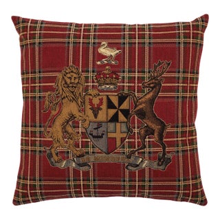Scotland - Be Mindful Tapestry Cushion With Feather Filler - 46x46cm (18"x18") For Sale