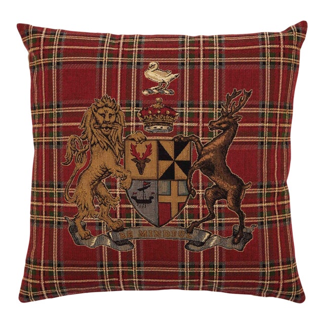 Scotland - Be Mindful Tapestry Cushion With Feather Filler - 46x46cm (18"x18") For Sale