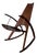 1973 Leon Meyer California Studio Modern Sculptural Teak Rocking Chair For Sale