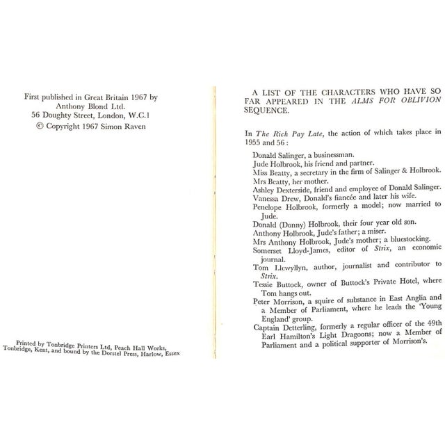 "Fielding Gray" 1967 Raven, Simon For Sale - Image 4 of 4