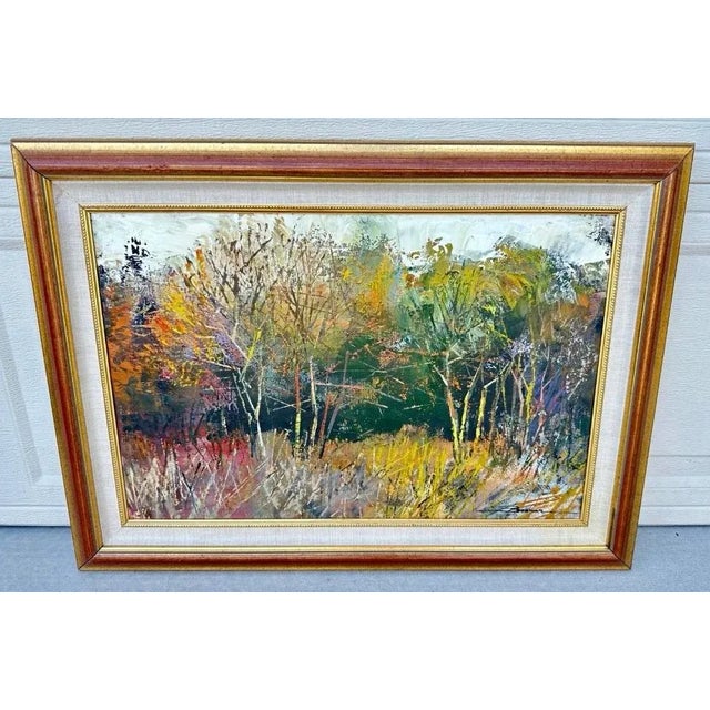 Vibrant Landscape by Mykola Bodnar – Framed Impressionist (Original Painting) For Sale - Image 9 of 12