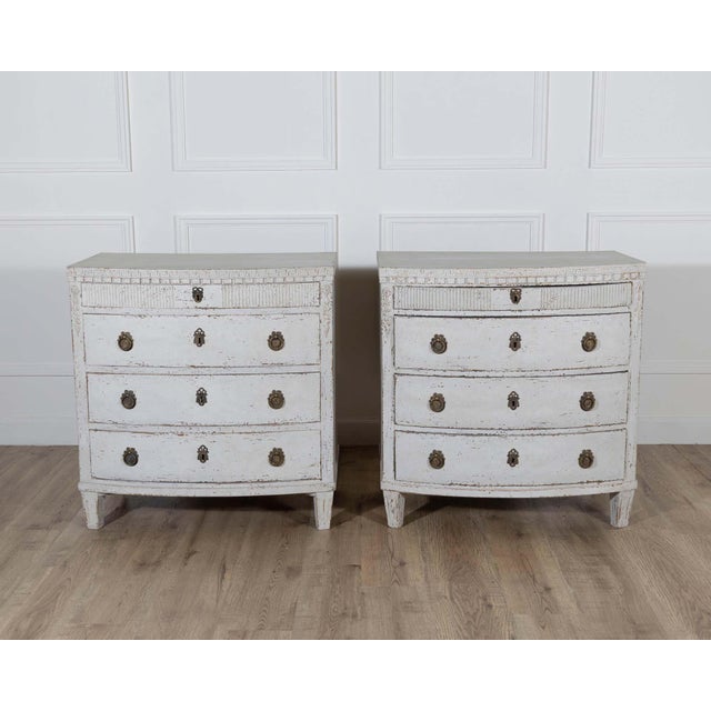 This elegant pair of Gustavian-style chests, crafted circa 100 years ago, embodies the refined simplicity and timeless...
