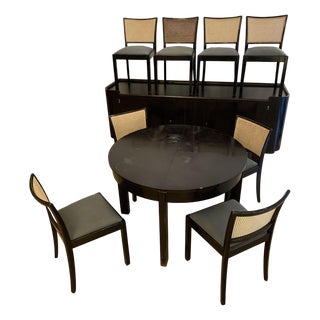 Bauhaus Art Deco Dining Room by Bruno Paul and Hans Hartl for Hellerau, 1920s, Set of 10 For Sale