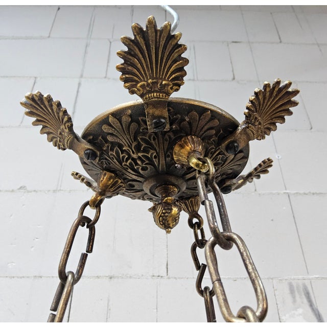 Antique Neo-Renaissance Greenman Candle Chandelier, 1980s For Sale - Image 15 of 18