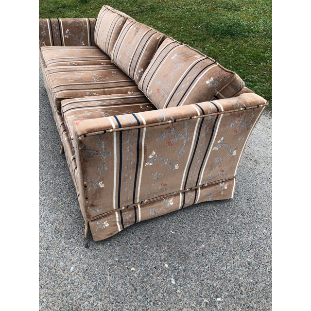 1970s Vintage Broyhill Chinoiserie Velvet Sofa For Sale - Image 10 of 13