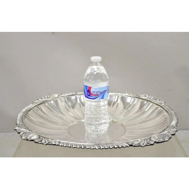 Antique "Barefoot Mailman Rally 1962" Award Silver Plated Serving Platter Tray For Sale - Image 10 of 10