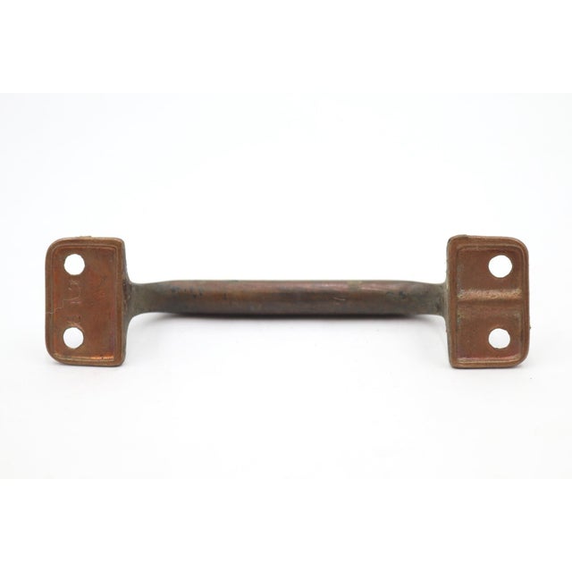 Mid 20th Century Vintage 4.875 In. Dark Brass Bridge Furniture Window Lift Pull For Sale - Image 5 of 5