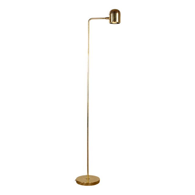 Swedish Brass Floor Lamp by Bergboms 1960 For Sale