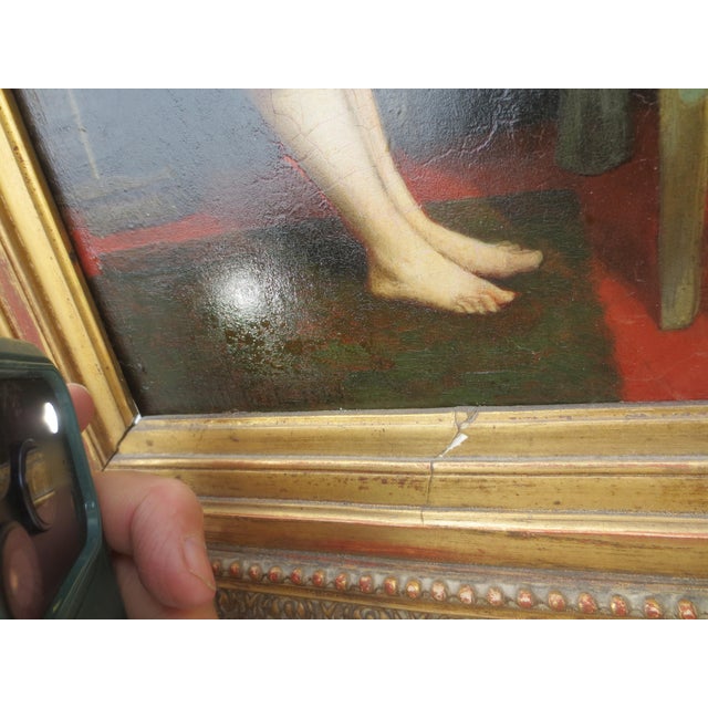 Paul DesireTrouillebert Oil on Panel "Tea Time" For Sale - Image 4 of 13