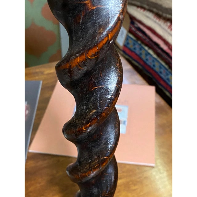 Brown 19th Century Barley Twist English Jewelry Hanger For Sale - Image 8 of 13