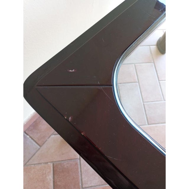 Art Deco Square Table with Glass Top, France, 1960s For Sale - Image 9 of 12