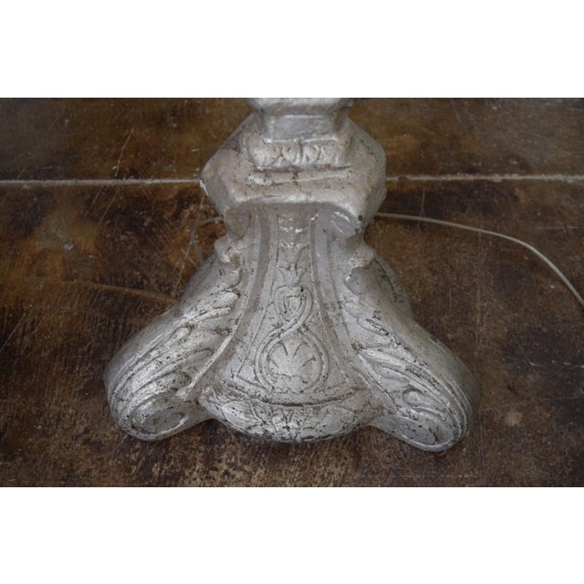 19th Century Silver Leaf Floor Lamp For Sale - Image 4 of 4