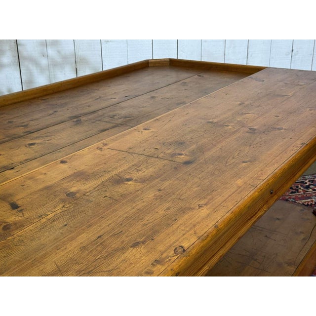 19th Century English Trades Table in Fir Wood For Sale - Image 10 of 18