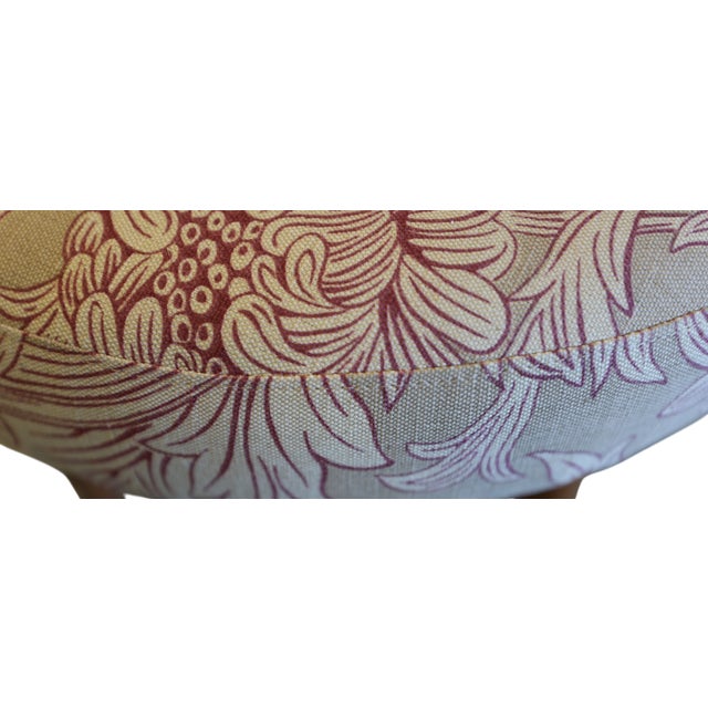 Round Stool in Chrysanthemum Toile from Morris & Co, 1960s For Sale - Image 9 of 13