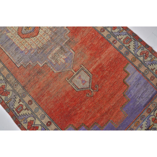 1960s Burnt Orange Oushak Wool Carpet For Sale - Image 4 of 10