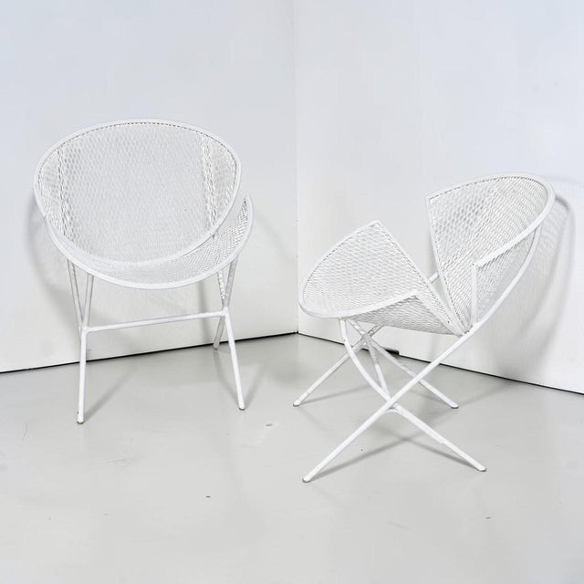 Metal 1950s Orange Slice Patio Chairs Maurizio Tempestini for Salterini - a Pair, Attributed For Sale - Image 7 of 8